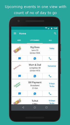 Birthday Anniversary Reminder - Image screenshot of android app
