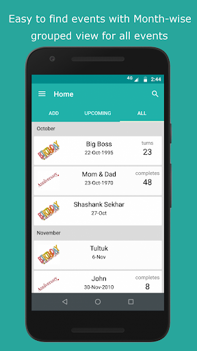 Birthday Anniversary Reminder - Image screenshot of android app