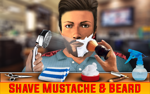 Barber Shop Mustache & Beard Styles: Barber Games - Gameplay image of android game
