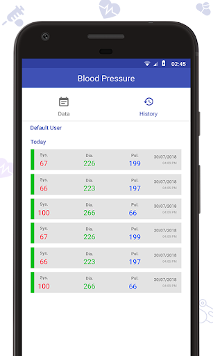 Blood Pressure Chart Log - Image screenshot of android app