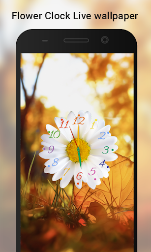 Flower Clock live wallpaper - عکس برنامه موبایلی اندروید