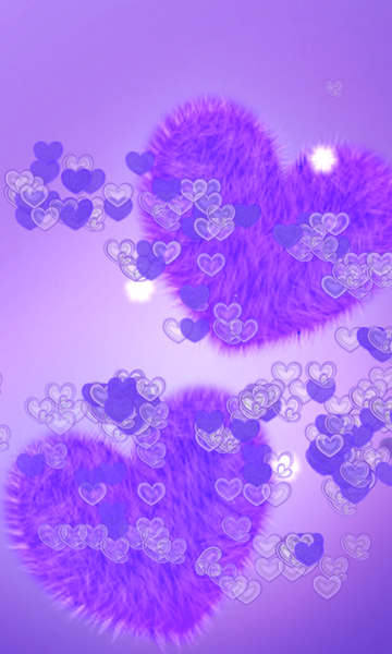 Fluffy Hearts Live Wallpaper - Image screenshot of android app