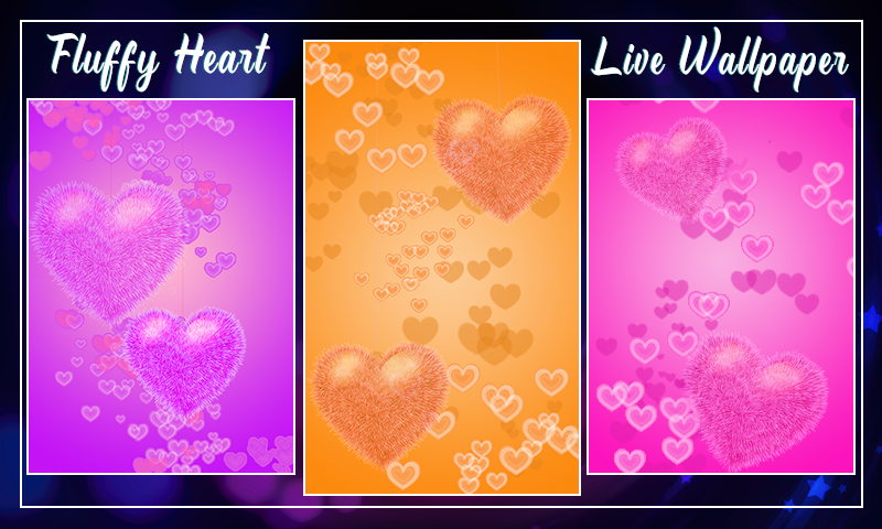 Fluffy Hearts Live Wallpaper - Image screenshot of android app