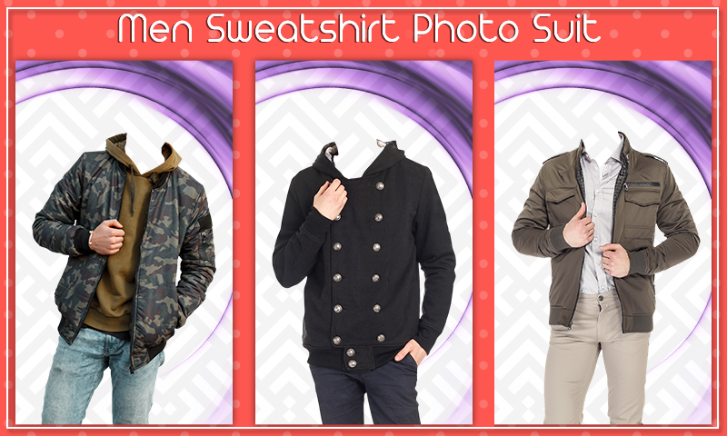 Men Sweatshirt Photo Suit - Image screenshot of android app