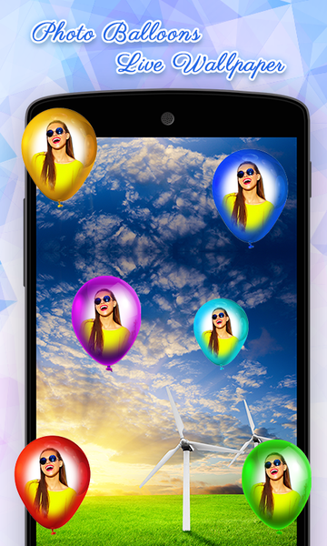 Photo Balloons Live Wallpaper - Image screenshot of android app