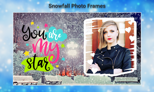 Snowfall Photo Frames - Image screenshot of android app