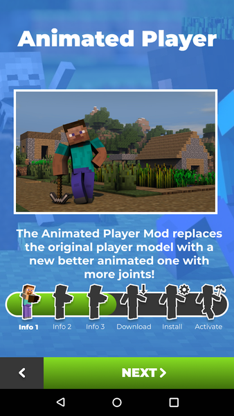Player Animation mod MCPE - Image screenshot of android app