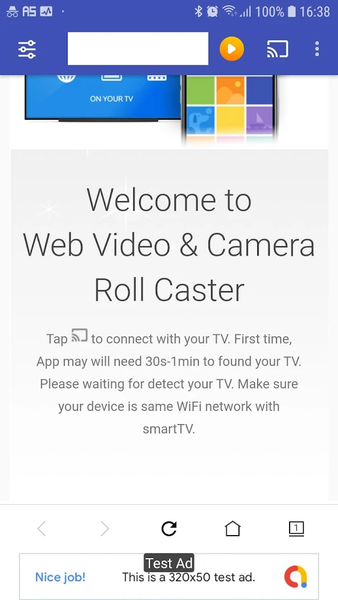 Video Web Cast to TV - Image screenshot of android app