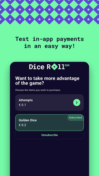 AppCoins Diceroll SDK - عکس برنامه موبایلی اندروید