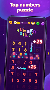 Numberzilla: Number Match Game - Gameplay image of android game