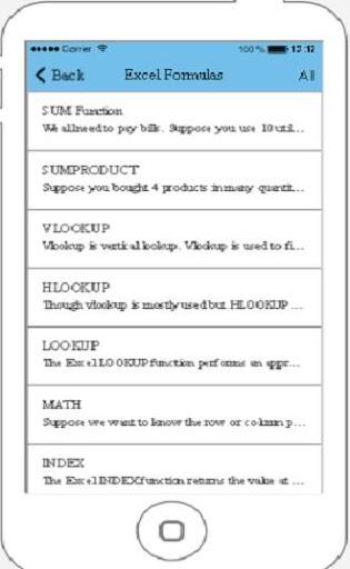 Top 50 Excel Formulas and Functions - Image screenshot of android app