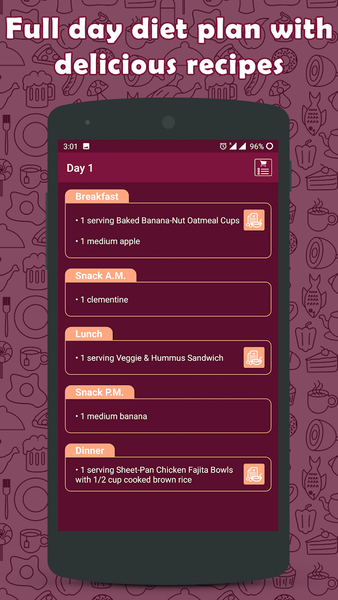 Diet plan for 7 days - Image screenshot of android app