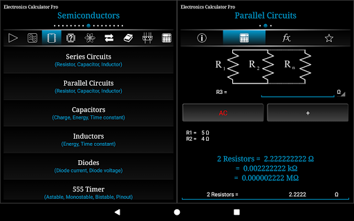 Electronics Calculator Pro - عکس برنامه موبایلی اندروید