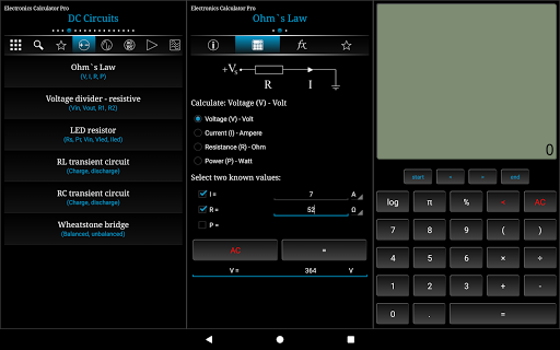 Electronics Calculator Pro - عکس برنامه موبایلی اندروید