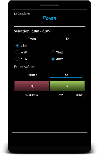 RF Calculator - Image screenshot of android app