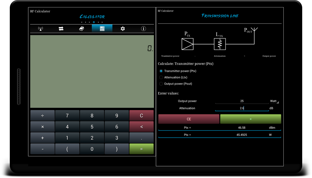 RF Calculator - Image screenshot of android app