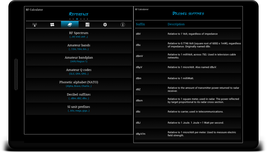 RF Calculator - Image screenshot of android app