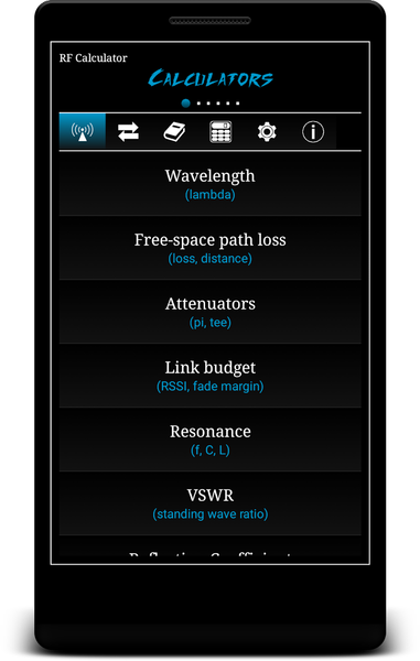 RF Calculator - Image screenshot of android app