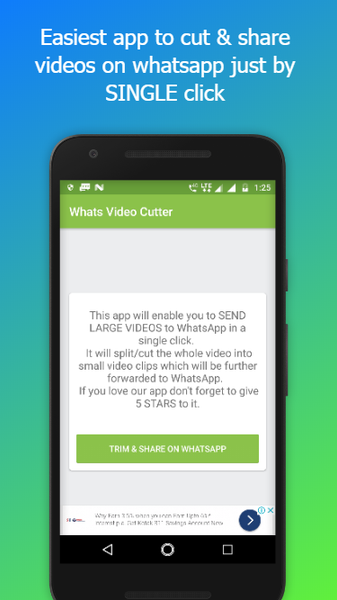 WhatsCut - Best Video Cut & Sh - عکس برنامه موبایلی اندروید
