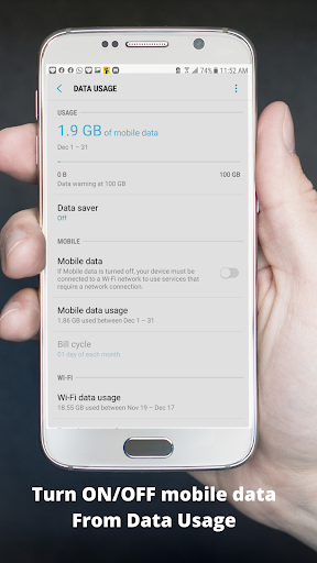 Mobile Data Switch- Mobile data icon missing fixed - Image screenshot of android app