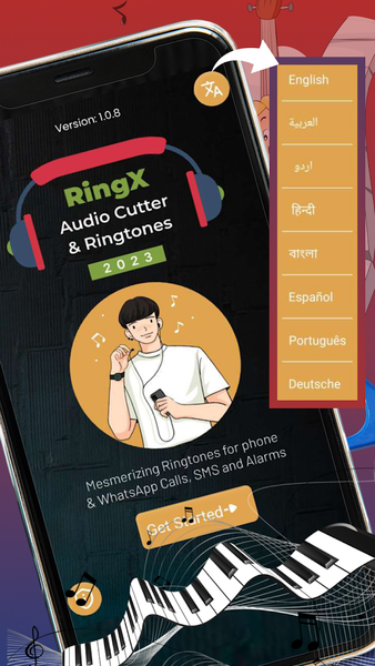 RingX Audio Cutter & Ringtones - عکس برنامه موبایلی اندروید