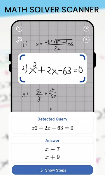 Math Solver Scanner Offline - عکس برنامه موبایلی اندروید