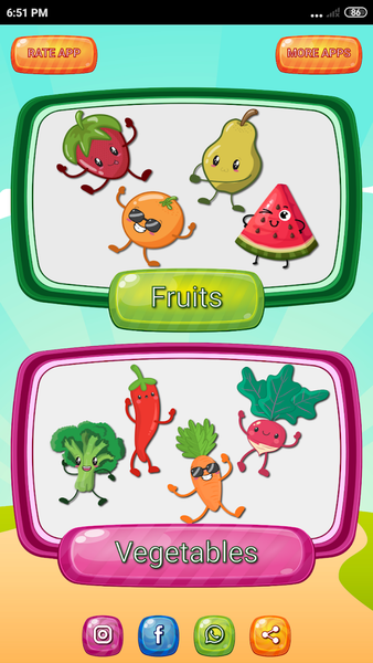 Kids Fruit & Veggie Learn - عکس بازی موبایلی اندروید