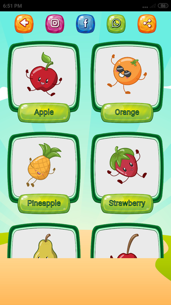 Kids Fruit & Veggie Learn - عکس بازی موبایلی اندروید