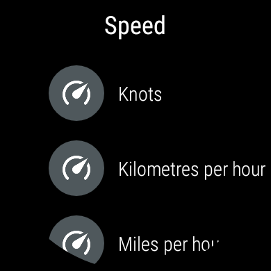 Speedometer for smartwatches - Image screenshot of android app