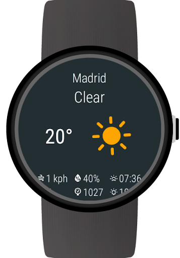 Weather for Wear OS (Android Wear) - Image screenshot of android app