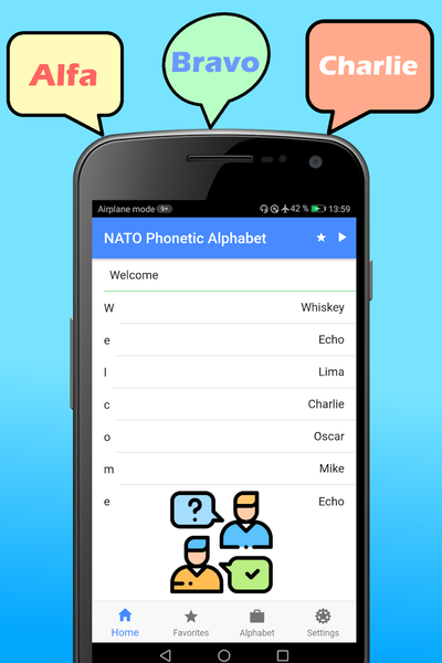 NATO Phonetic Alphabet - عکس برنامه موبایلی اندروید