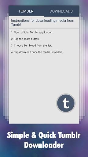Downloader for Tumblr - عکس برنامه موبایلی اندروید
