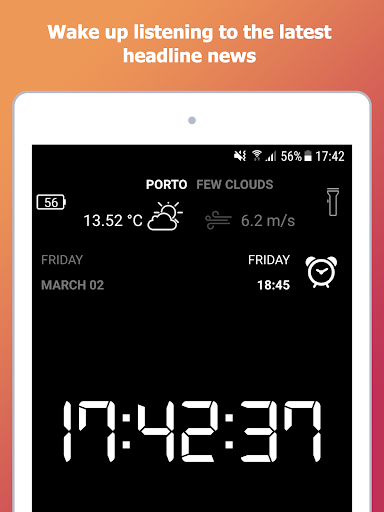 myAlarm Clock - News and Radio - Image screenshot of android app