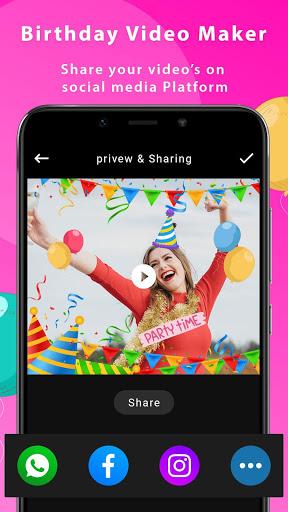 Birthday Video Maker With Song - عکس برنامه موبایلی اندروید