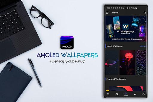 AMOLED Wallpapers 4K - Auto Wallpaper Changer - Image screenshot of android app