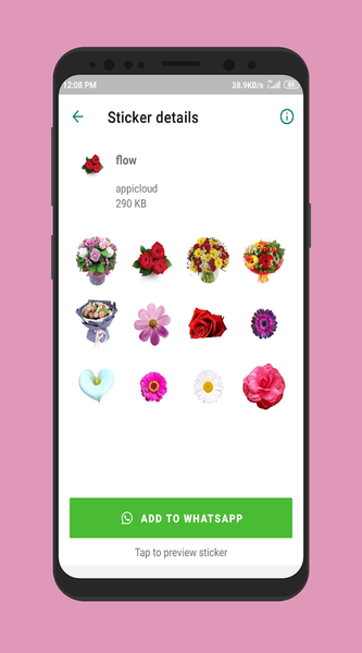 Flowers Stickers WASticker - Image screenshot of android app