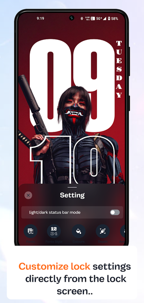 HyperLock Screen & AOD - عکس برنامه موبایلی اندروید