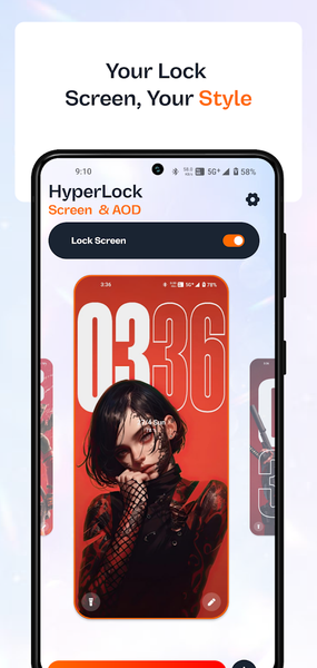 HyperLock Screen & AOD - عکس برنامه موبایلی اندروید