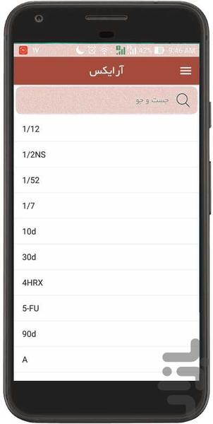 آرایکس (اختصارات نسخه های پزشکی) - عکس برنامه موبایلی اندروید