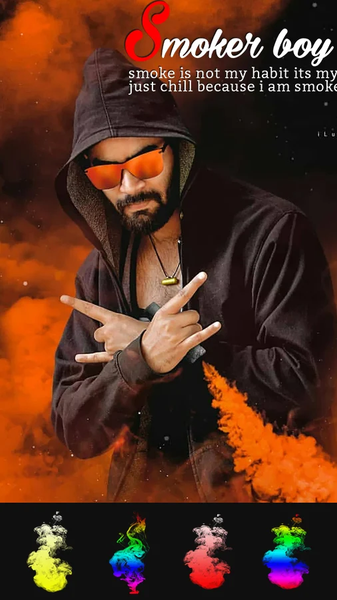 Smoke Photo Editor 2024 - Image screenshot of android app