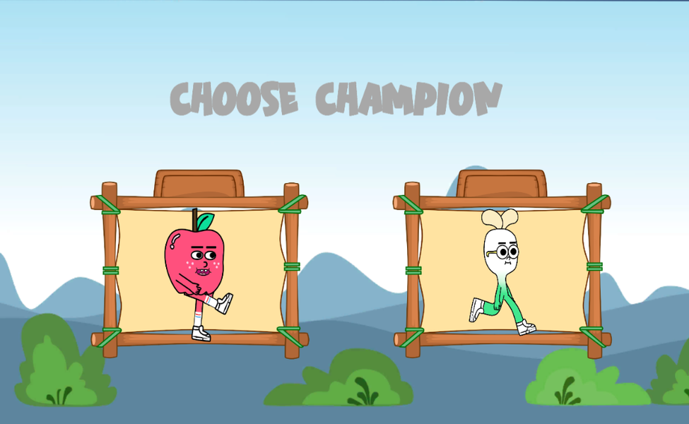 apple and onion running game - Image screenshot of android app