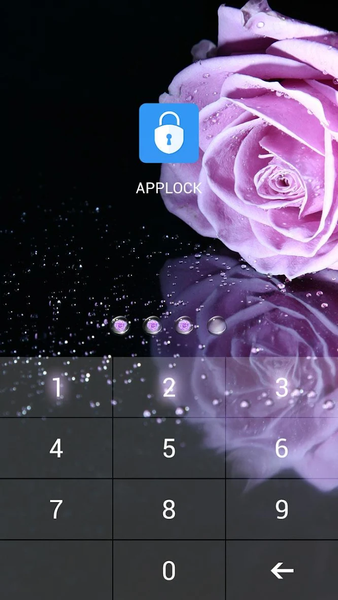 AppLock Theme Purple Rose - Image screenshot of android app