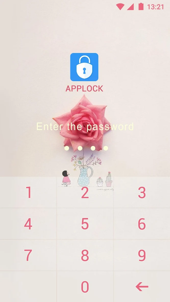AppLock Theme Rose - Image screenshot of android app
