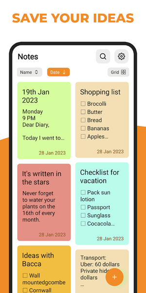 Notepad notes, checklist, memo - Image screenshot of android app