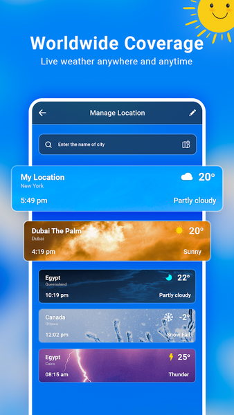 Weather Forecast Live - عکس برنامه موبایلی اندروید