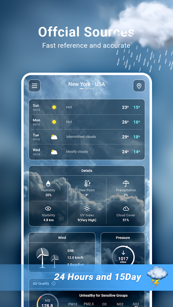 Weather Forecast Live - عکس برنامه موبایلی اندروید