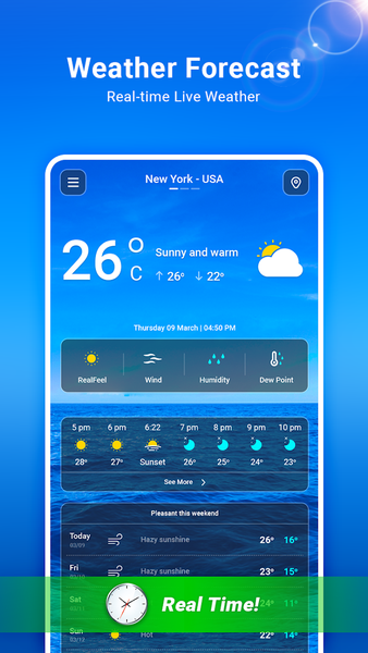 Weather Forecast Live - عکس برنامه موبایلی اندروید