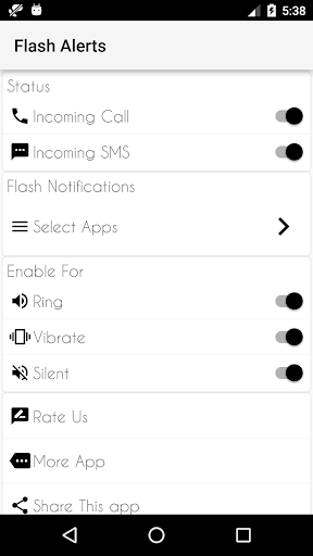 Flash Alerts - Image screenshot of android app