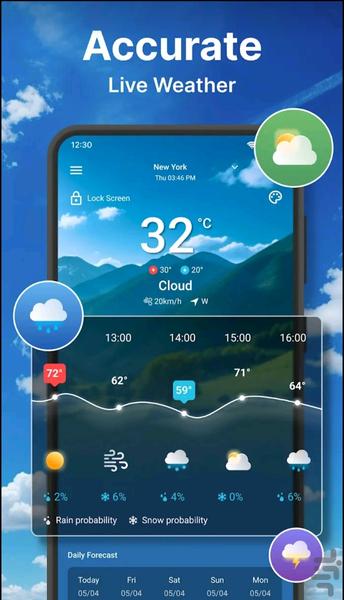آب و هوای دقیق🔥🔰🌧️ - عکس برنامه موبایلی اندروید