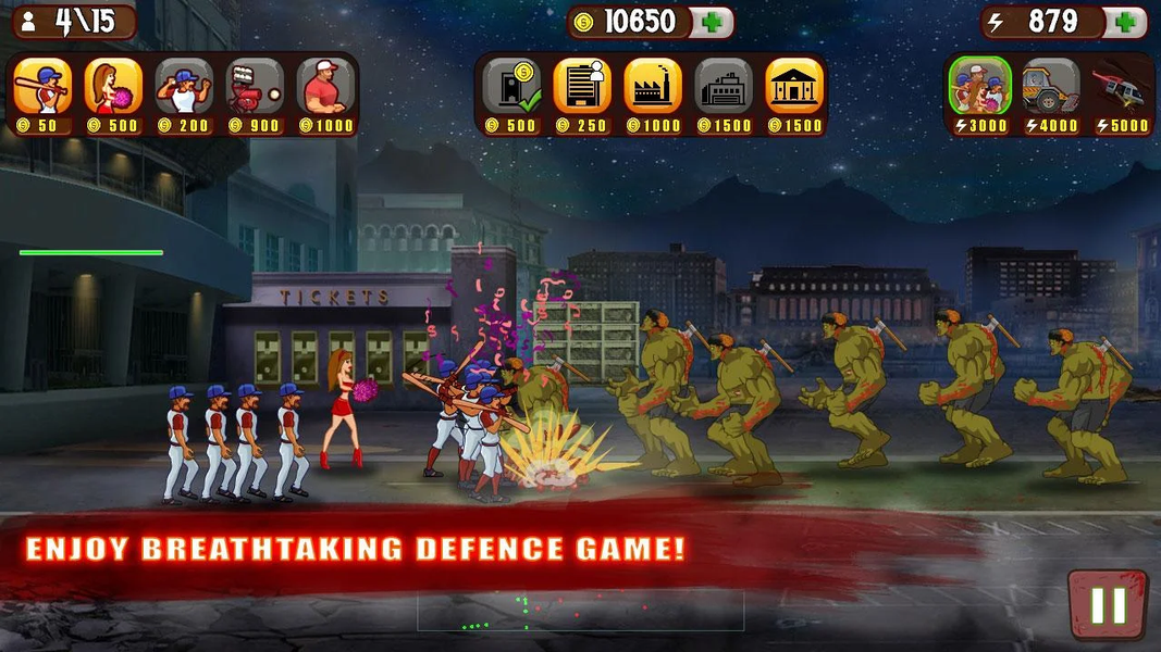 Baseball Vs Zombies - Gameplay image of android game